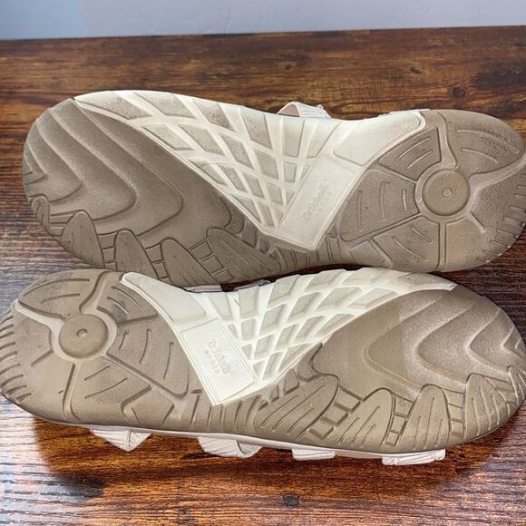 DR. SCHOLL'S Adalia Sz 10 Beige Textured Fabric Adjustable Ankle Strap Sandals - Picture 7 of 8